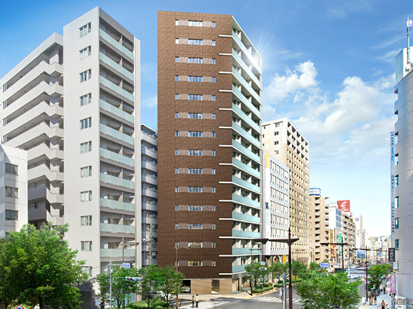 Buildings and facilities. Zentei southeast. Residence wears the light and wind. While an address that has been nestled in the colorful of Nihonbashi, Site of the room that big open corner lot in south. This land, Is an environment which can be called ideal in order to create a mansion. <Gratia Nihonbashi Bakurocho> is, To obtain exceptionally blessed grounds also overlooking the neighborhood, Design a long time to live high Residence of habitability that are spliced ​​to those who live. (Exterior view)