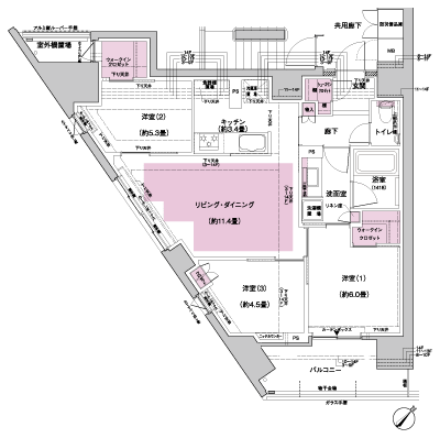 Floor: 3LDK + 2WIC + SIC, the occupied area: 70.61 sq m, Price: 57,780,000 yen, now on sale