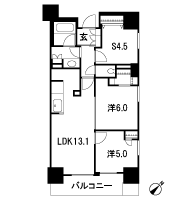 Floor: 2LDK + S + WIC, the occupied area: 63.99 sq m, Price: 50,280,000 yen, now on sale