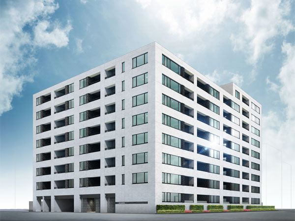 Shared facilities.  [Modern appearance was a monotone to keynote] Even feel style, Dignified appearance. A commitment to uncompromising detail, Appropriate to the new life that begins from here, We have created a fine presence. (Exterior view)
