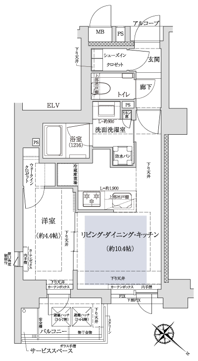 Floor: 1LDK + WIC + SIC, the occupied area: 38.34 sq m, price: 33 million yen, currently on sale