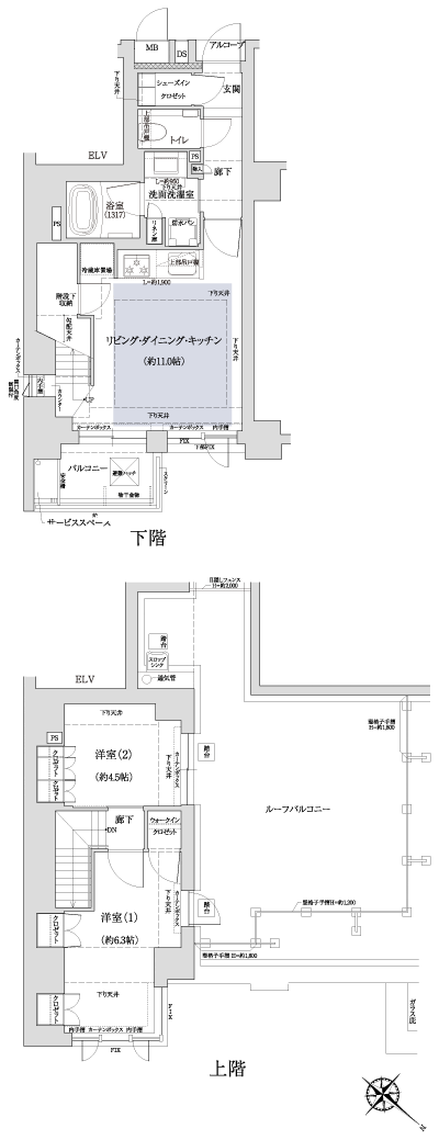 Floor: 2LDK + WIC + SIC, the occupied area: 65.46 sq m, Price: 53,700,000 yen, now on sale