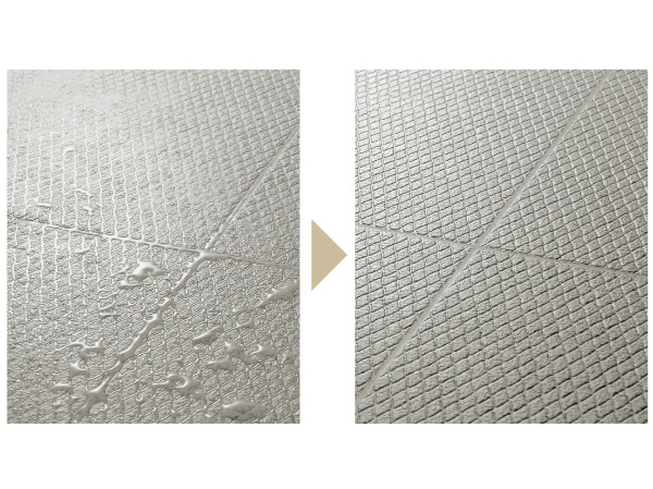 Bathing-wash room.  [Flagstone floor] Adopt a flag stone floor in the bathroom floor. It is difficult remaining water, Comfortable dry firmly in the next morning. (Same specifications)