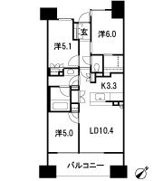 Floor: 3LD ・ K + WIC, the occupied area: 65.57 sq m, Price: TBD