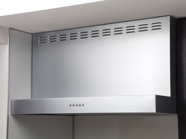 Kitchen.  [Range food] By the rectifying plate effect, Up the soot collection rate. It is a functional range hood which adopted a fancy clean finish that repels oil stains on the filter. (There is a different dwelling units of some shape. )