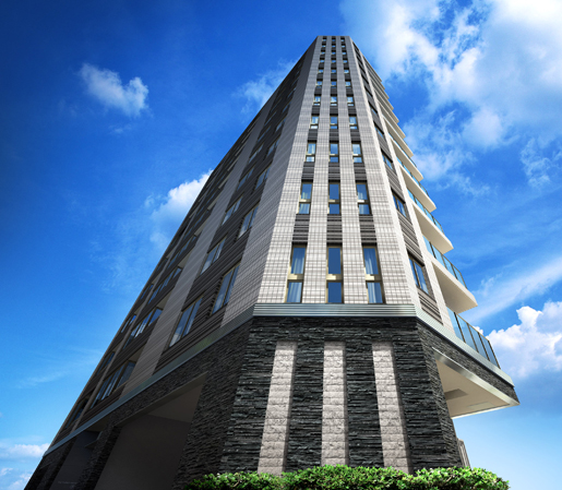 Buildings and facilities. City for transmitting a variety of attractive traditional and new coexist, "Nihonbashi". The sense of beauty that has been handed down in this town, In detail, To form, To design, And representation in all condensed the many commitment of "space". A new "face" next to the Nihonbashi, A high-quality living beyond the time to entertain the day-to-day in a variety of facial expressions, Lord's 33 House, Will gift you to each of life. (Exterior view)