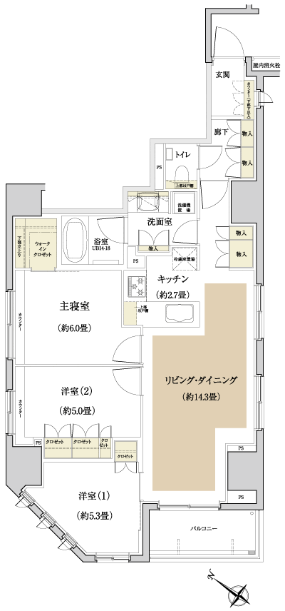 Floor: 3LDK, occupied area: 75.75 sq m