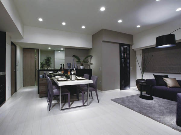 Living.  [living ・ dining] From two people living up to family, An increasing number of family offers a 3LDK also safe room. In all houses three sides daylighting, Living space where the light and the wind pours. (In the apartment gallery, living ・ You can check some of the dining facilities.  ※ The room is different from the one of this sale)