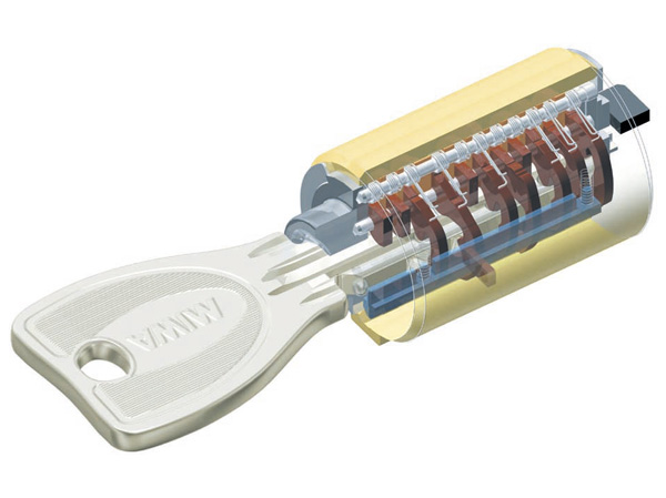 Security.  [High security cylinder] precision ・ It has adopted a complex 2WAY rotary tumbler system and high security cylinder which is a combination of locking tumbler system. It is very difficult to structure incorrect tablets, such as picking.  ※ Anti-picking performance is more than 10 minutes (conceptual diagram)