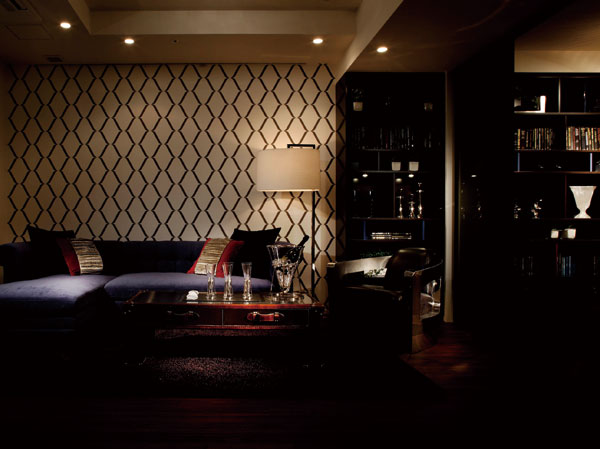 Interior.  [living ・ dining] 70S type model room 2LDK + WIC + N occupied area: 74.39 sq m balcony area: 11.73 sq m trunk room area: 0.59 sq m