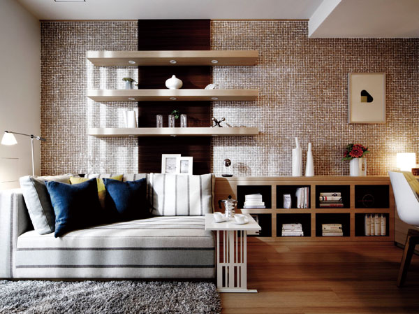 Interior.  [living ・ dining] 40F type model room 1LDK + WIC + SIC occupied area: 45.65 sq m balcony area: 8.31 sq m trunk room area: 0.53 sq m