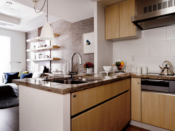 Interior.  [kitchen] 40F type model room healing and warmth of playing on the theme of the human hand have sought coziness felt natural finish feeling feature. It was the image of the, Such as those wrapped in a sense of security, It is truly relaxing space.