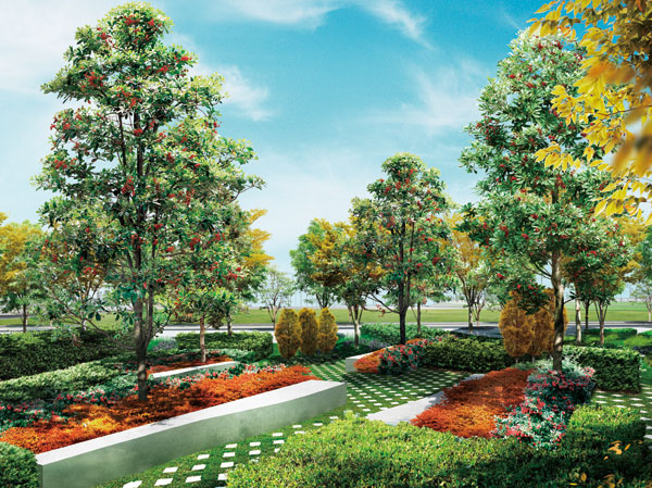 Shared facilities. Bosque Rendering of winter