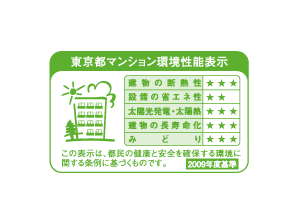 Building structure.  [Tokyo apartment environmental performance display] From reducing the burden on the environment during construction, Exterior plans to enhance the green space rate, Equipment that contribute to the reduction of CO2 emissions ・ Up to the adoption of the specification. By total various initiatives to ecology, <The ・ Park House Harumi Towers Chrono residences> has won the high score in each item of "Tokyo apartment environmental performance display".  ※ For more information see "Housing term large Dictionary" ※ Tear Russia Residence ・ Chrono Residence