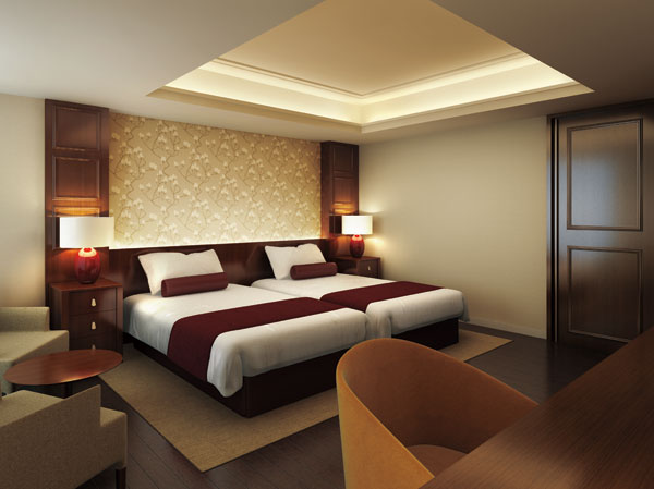 Shared facilities.  [Chrono Residence Guest Room (LUXURY SUITE) Rendering] Quirky guest room.