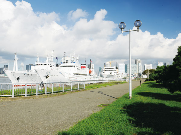 Surrounding environment. Harumi Pier Park (Tier Russia Residence / About 1740m, Chrono Residence / About 1570m) luxury liner is also a marine park to be anchored to close. 20,000 5500 sq vast In the garden barbecue and tennis m, You can also fishing, Served in the family.