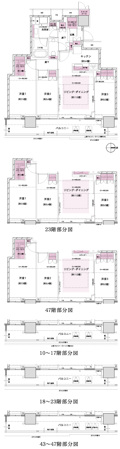 Floor: 3LDK + WIC + SIC, the occupied area: 76.81 sq m, Price: TBD