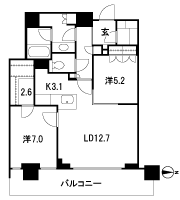 Floor: 2LDK + WIC + SIC, the occupied area: 71.14 sq m, Price: 60,380,000 yen, now on sale