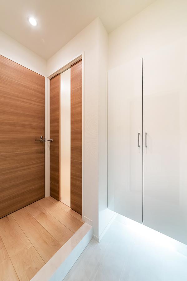 Entrance. There is also a storage space in the front door