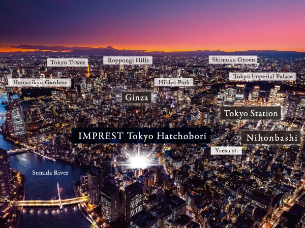 Surrounding environment. Not only the newness, Cultivated in history and culture, always has been and continues to be at the center, Tokyo Station neighborhood and Ginza, Nihonbashi. The city 's worthy to be called the city center, it snuggles into everyday as a living area. Ginza Yonchome in the vicinity of the intersection of the world well-established store, such as the long-established, throughout the ages gathered first-class chic. Always witnessed the era, It will come along with the shine. We will decorate the now much life excitement and their joy.  ※ In fact a somewhat different in a composite of some CG in the sky around local shooting (November 2012 shooting).