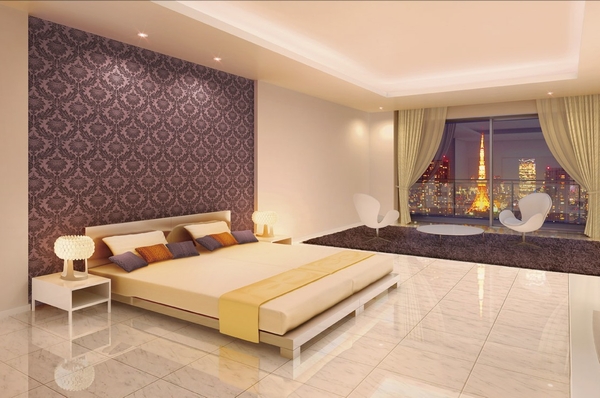 Guest Room Rendering / Overlooking the Tokyo Tower, The 38th floor of the guest room.  ※ Those obtained by combining the local 39th floor equivalent to view photos (August 2009 shooting), In fact a slightly different