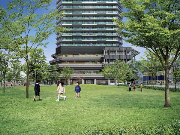 Providing park Rendering of local adjacent / Planting Attracting the four seasons beautiful expression has been arranged