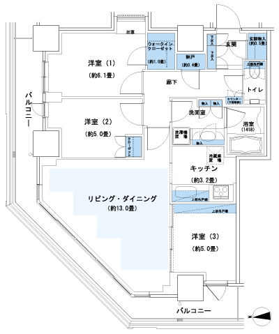 Floor: 3LDK + WIC + N, the occupied area: 74.26 sq m, Price: 73,980,000 yen, now on sale