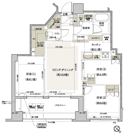 Floor: 3LDK + WIC + SIC, the occupied area: 66.37 sq m, Price: TBD