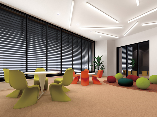 Shared facilities.  [Peace of mind to consideration of space for children / 2F] Spend the children and relax in the bright atmosphere and the colors "Kids Room & Terrace". Floor such as using a cork tile, We also considered the material. (Kids Room & Terrace Rendering,  ※ )