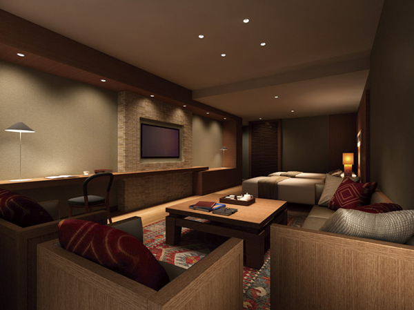 Shared facilities.  [Surrounded by the warmth of wood, Soft relaxation space / 27F] The theme of "trees", I was in the room felt the soft texture of the tree. Artwork Ya was a natural theme, As an accent the textile warm, such as highland resort, It exudes a relaxing atmosphere. (Guest Room "Tree" ~ ITSUKI ~ Rendering,  ※ )