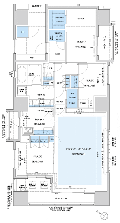 Floor: 3LDK + N + WIC + SIC, the occupied area: 100.58 sq m, Price: 84,900,000 yen, now on sale