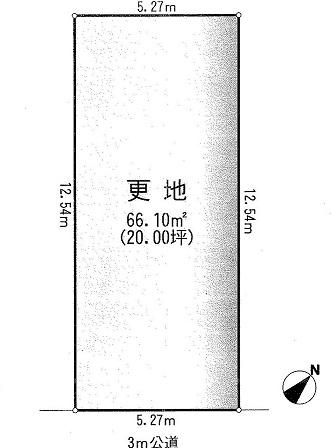Compartment figure. Land price 59,500,000 yen, Land area 66.1 sq m site is located 20 square meters. 