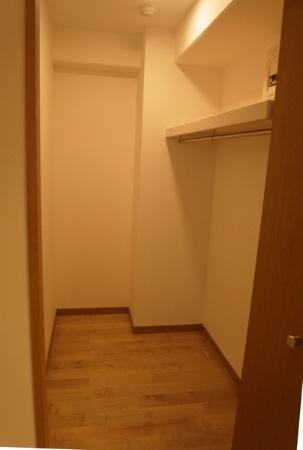 Receipt. Excellent storage capacity of a walk-in closet.