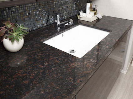 Bathing-wash room.  [Natural stone (A, B type), Artificial marble (C ~ H type) top plate] Luxurious natural stone (A, B type), Artificial marble (C ~ It established the H-type) top plate to the wash basin. With less dirt, Also adopted a simple pottery bowl care. And finished with a clean and stylish washbasin.