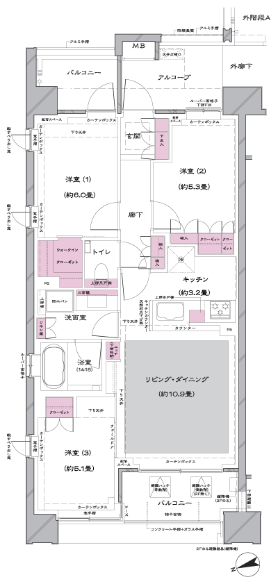 Floor: 3LDK + WIC, the occupied area: 68.78 sq m, Price: 65,600,000 yen ・ 65,900,000 yen, now on sale