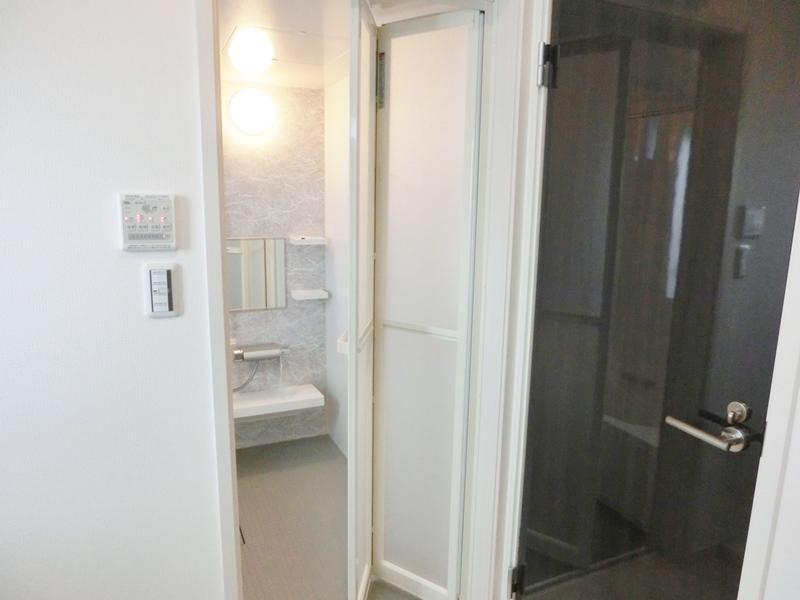 Bathroom. Because the door is enabled space increases that it is folding door, It is very useful, for example, when you give your children from the bath. 