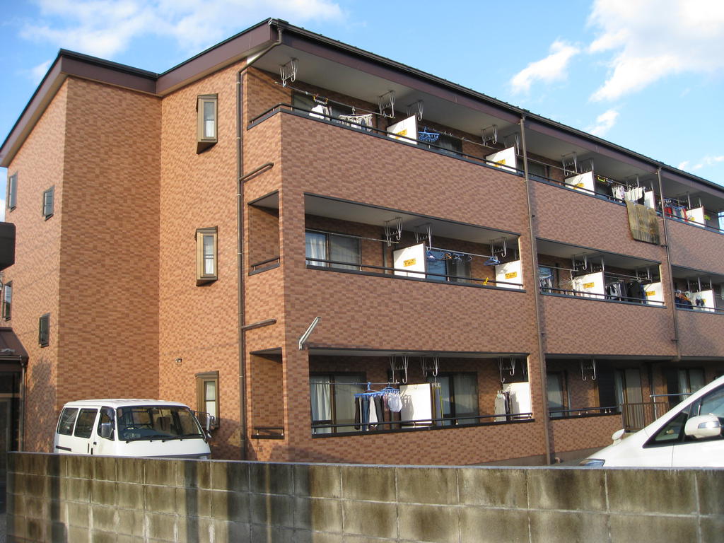 Building appearance. Paste appearance tile Day is good