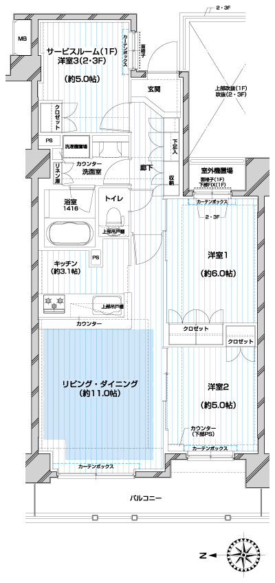 Floor: 3LDK, the area occupied: 66.1 sq m, Price: TBD