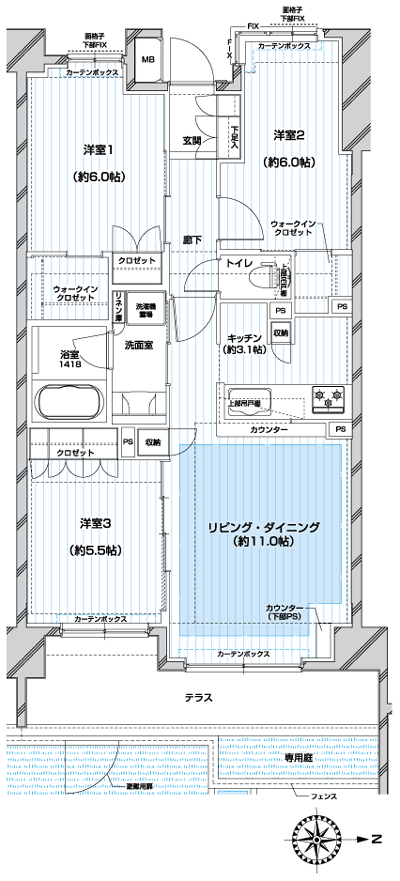 Floor: 3LDK, occupied area: 70.06 sq m, Price: TBD