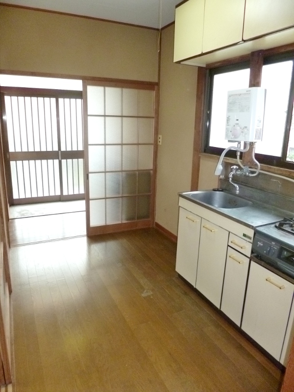 Kitchen. There is a window in the kitchen.