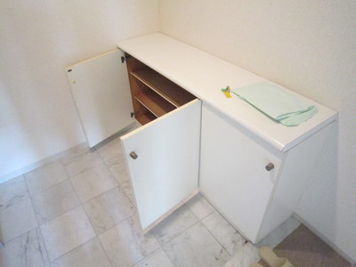 Entrance. Entrance with a shoe box