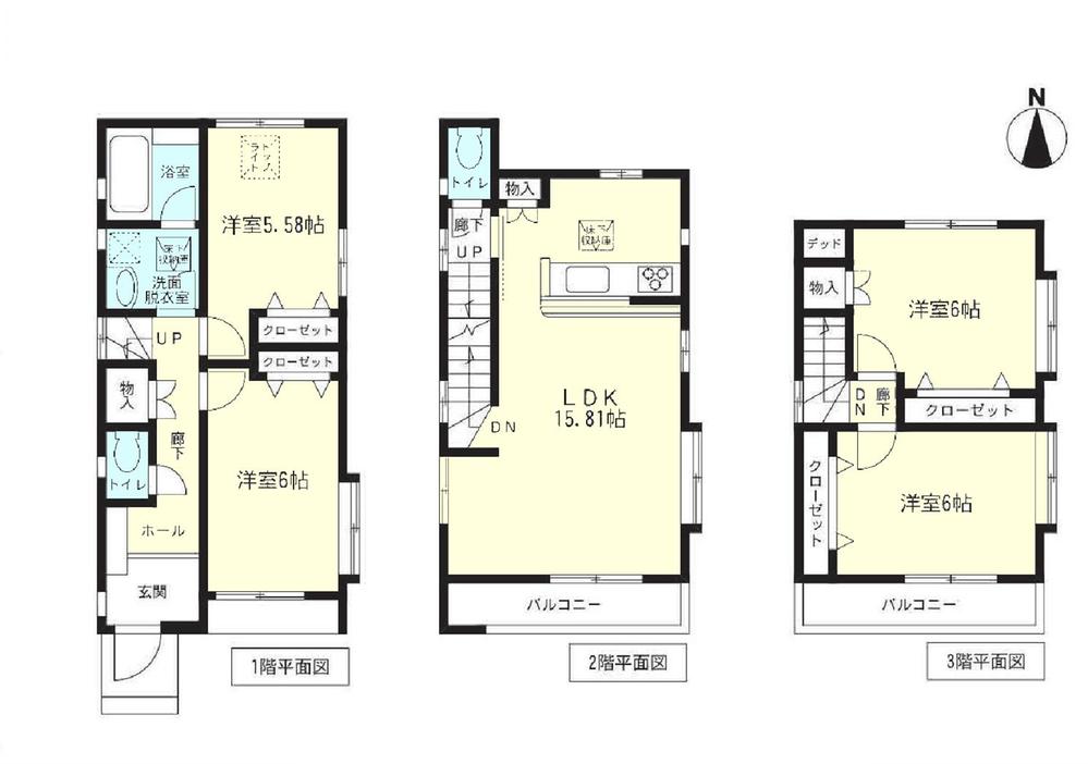 Floor plan. 42,800,000 yen, 4LDK, Land area 75.38 sq m , It is a building area of 96.91 sq m floor plan
