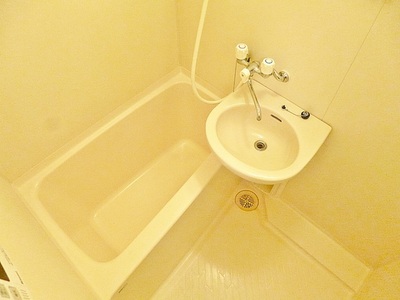 Bath. The bathrooms are two-point unit! Toilet is another