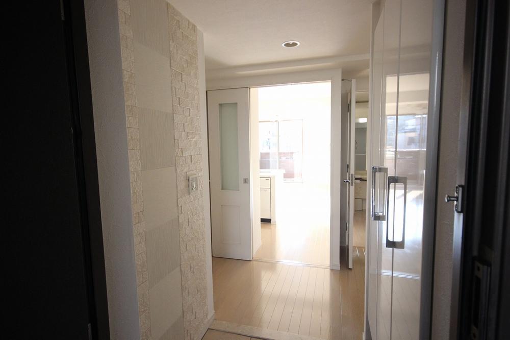 Entrance. Entrance also finished with accent Cross,