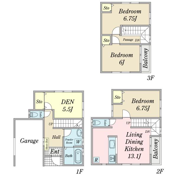 Floor plan. 40,800,000 yen, 3LDK+S, Land area 70.21 sq m , Building area 110.12 sq m