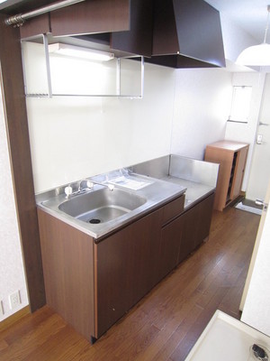 Kitchen. Two-burner gas stove installation Allowed