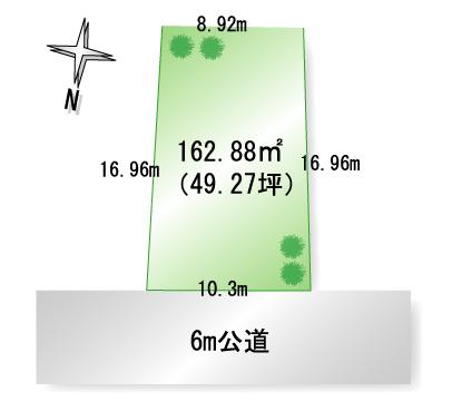Compartment figure. Land price 64 million yen, Land area 49.27 sq m