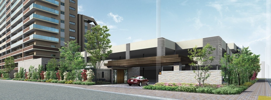 "Master entrance Rendering CG" ※ Listings Exterior illustrations, Master entrance Rendering CG is, In fact a somewhat different in the things that caused draw a site based on the drawings.  Guttering, Air conditioning of the outdoor unit, Water heater, Since there is equipment, etc. that have not been reproduced such as a TV antenna, Please check again in the drawings collection, etc..  Planting and it has not been drawn on the assumption a particular season or your tenants time.