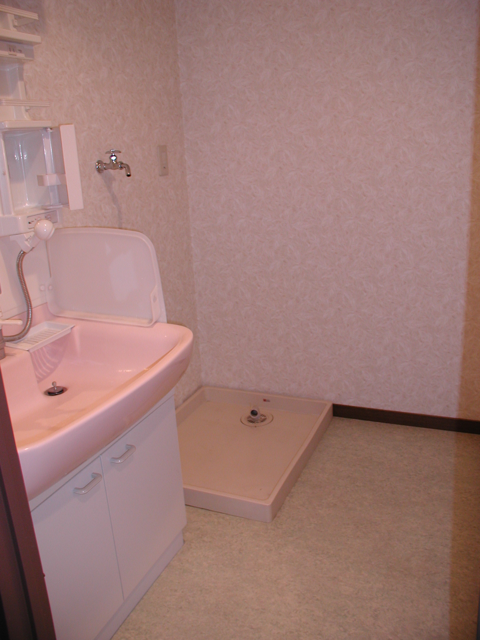 Washroom. Washing machine in the room