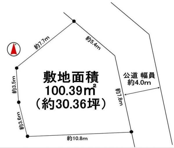Compartment figure. Land price 26,800,000 yen, Land area 100.39 sq m